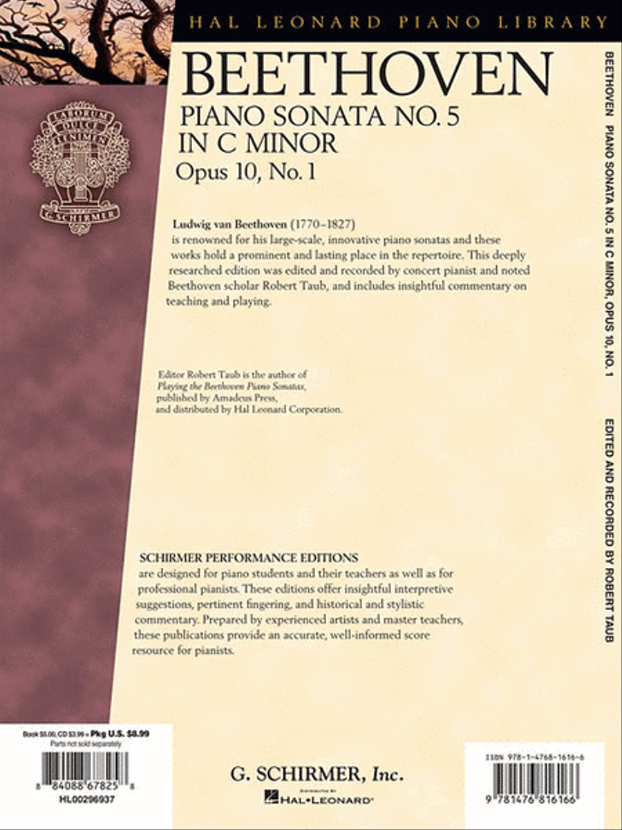 Beethoven: Sonata No. 5 in C Minor, Opus 10, No. 1 Piano Solo scores gallery preview page 3