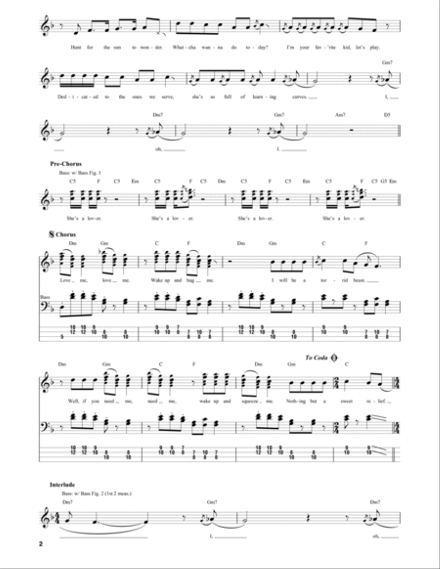 She's A Lover Guitar Tablature scores gallery preview page 2