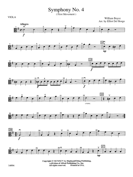 Symphony No. 4, 1st Movement: Viola
