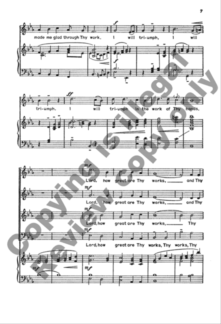 A Good Thing It Is To Give Thanks 4-Part scores gallery preview page 15