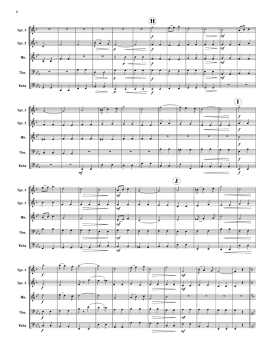 Pomp & Circumstance Pomp & Circumstance Brass Quintet scores gallery preview page 4