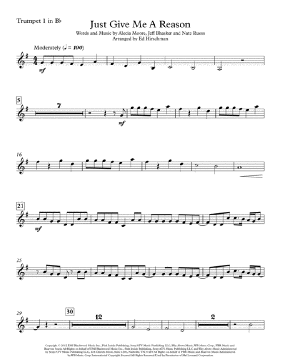 Just Give Me A Reason Brass Ensemble scores gallery preview page 6