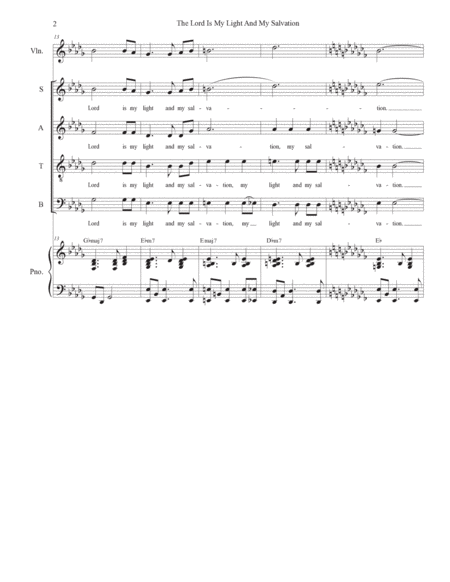 The Lord Is My Light And My Salvation (Psalm 27) (Soprano solo with SATB) image number null