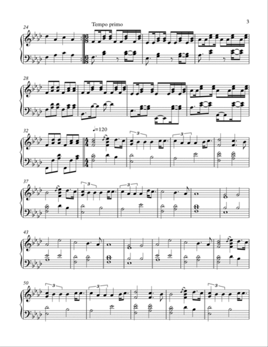 Elephant Gun Piano Solo scores gallery preview page 3