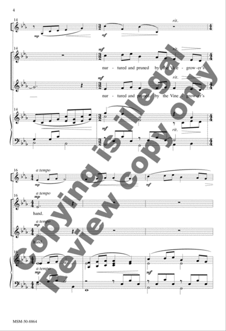 Christ Is the Vine 2-Part scores gallery preview page 4