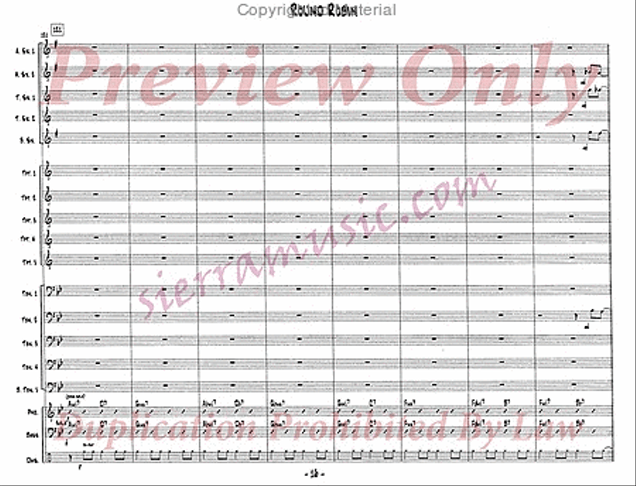 Round Robin Jazz Ensemble scores gallery preview page 17