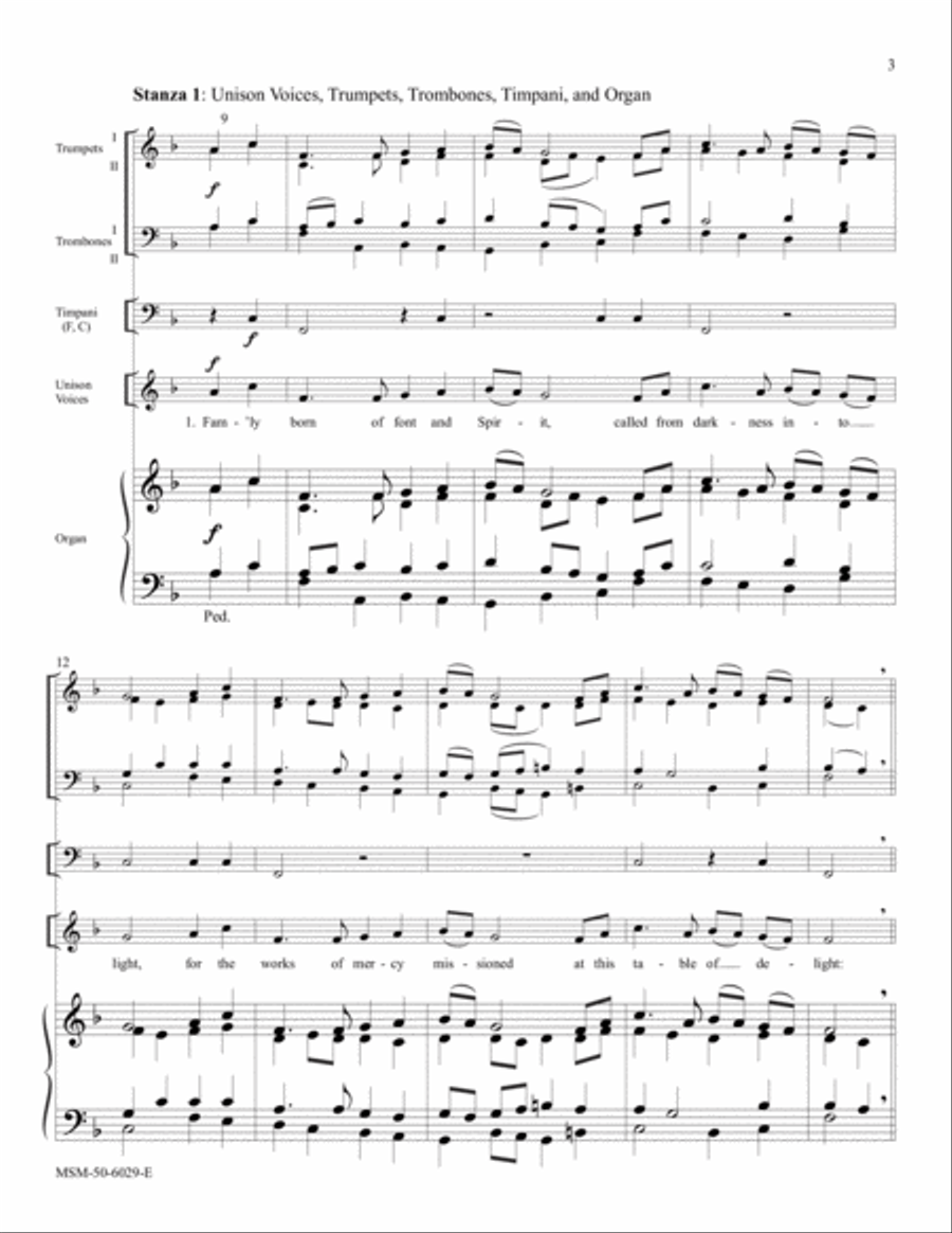 Family Born of Font and Spirit Choir scores gallery preview page 3