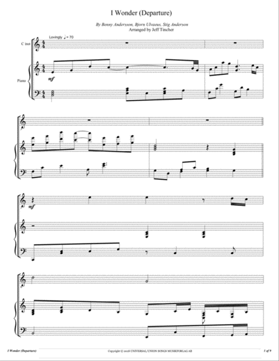 I Wonder (departure) Flute Solo scores gallery preview page 2