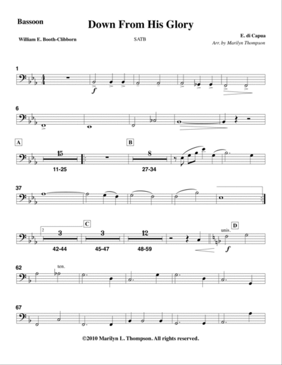 Down From His Glory--Parts.pdf Full Orchestra scores gallery preview page 2