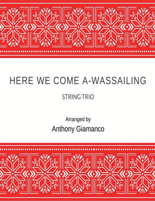 Book cover for Here We Come A-Wassailing - string trio