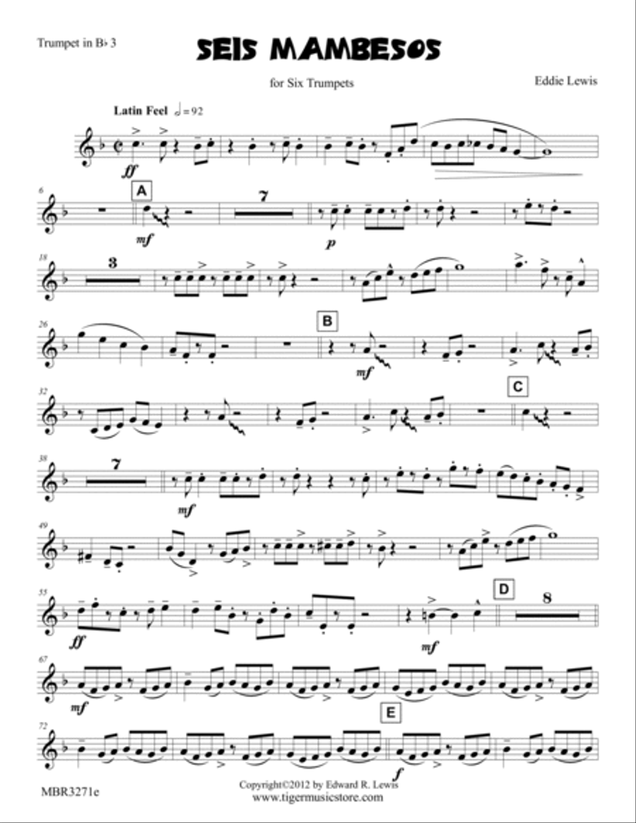 Seis Mambesos Brass Ensemble scores gallery preview page 6