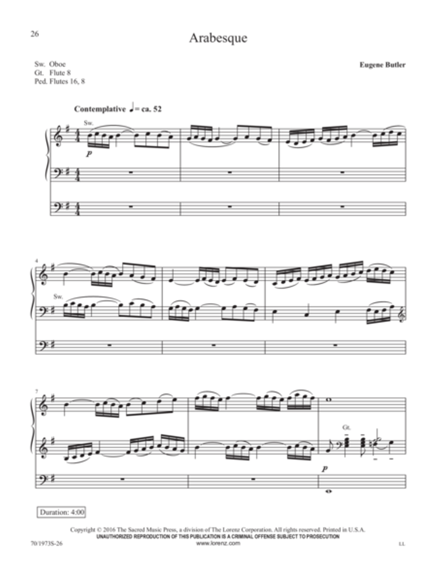 A Eugene Butler Organ Treasury Organ Solo scores gallery preview page 7