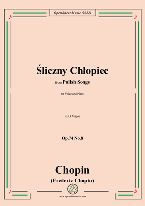Book cover for Chopin-Śliczny Chłopiec(Mein Geliebter),in D Major,Op.74 No.8