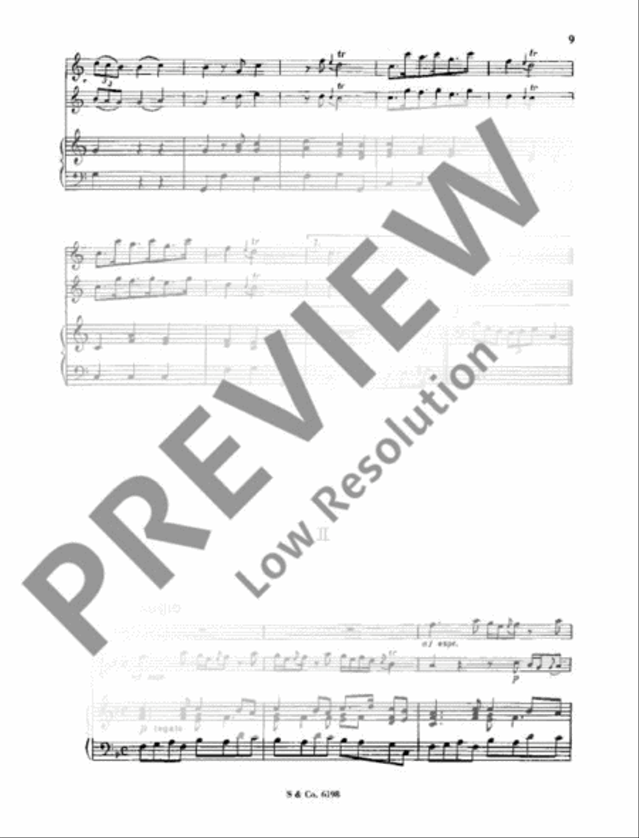 Trio Sonata C major Flute scores gallery preview page 10