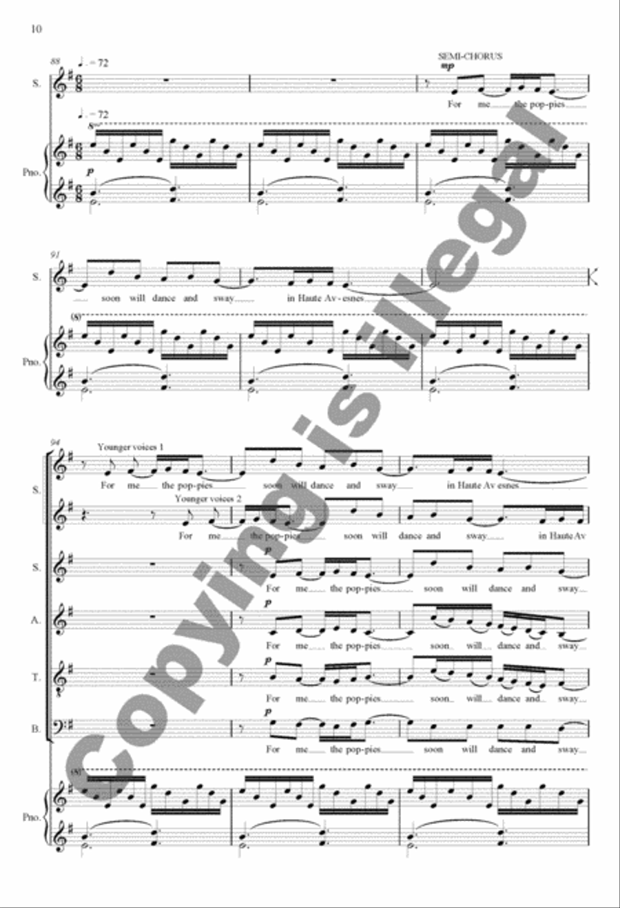 They Were Not Here 4-Part scores gallery preview page 8