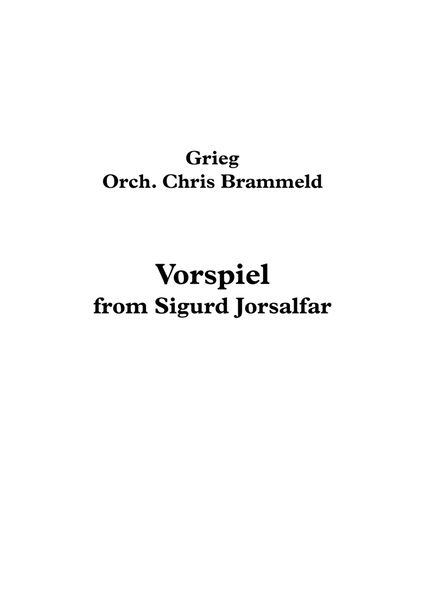 Vorspiel from Sigurd Jorsalfar - for school orchestra image number null