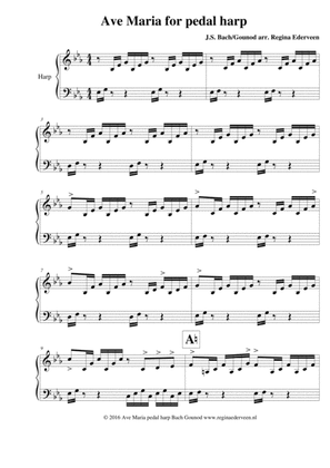 Ave Maria (Bach/Gounod) - pedal harp solo