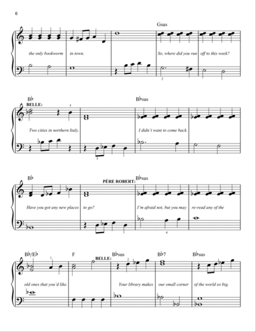 Belle (from Beauty And The Beast) Easy Piano scores gallery preview page 6