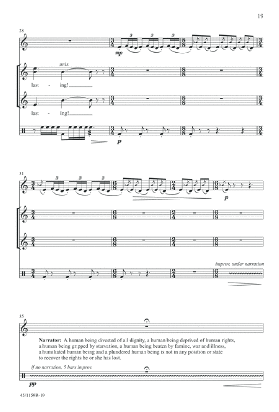The Day of Hope - Choral/Full Score SSAA scores gallery preview page 19