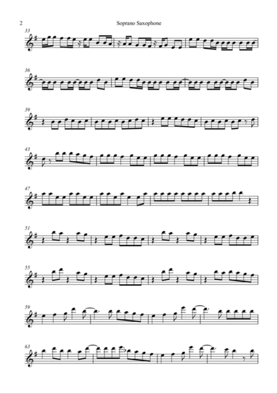 Shakira: Bzrp Music Sessions Vol. 53 Soprano Saxophone scores gallery preview page 2