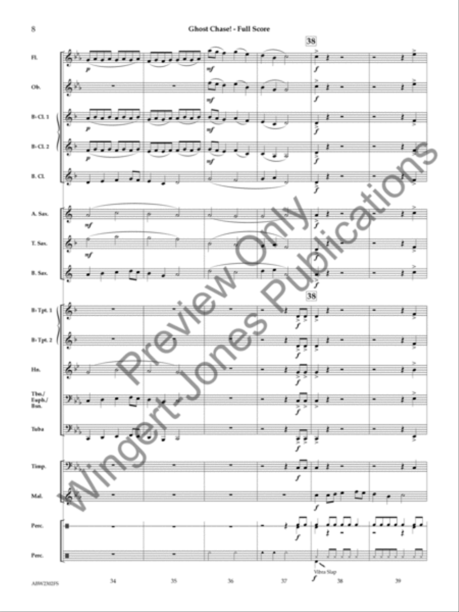 Ghost Chase! Concert Band scores gallery preview page 9