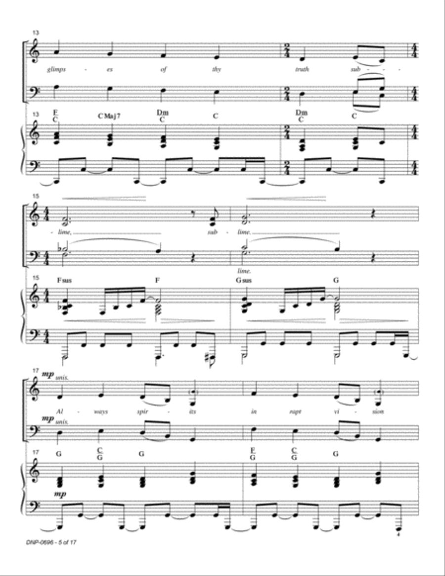 Light of Ages and of Nations-SATB [gospel] choral work, accompanied 4-Part scores gallery preview page 5