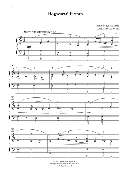Hogwarts' Hymn (Easy Piano)