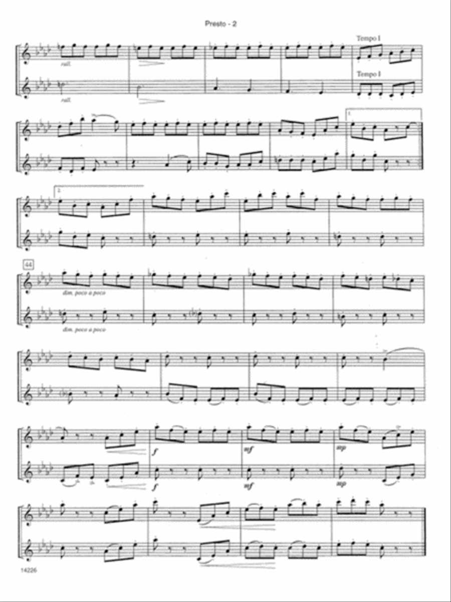 Fun For Two With Mendelssohn Flute Duet scores gallery preview page 3