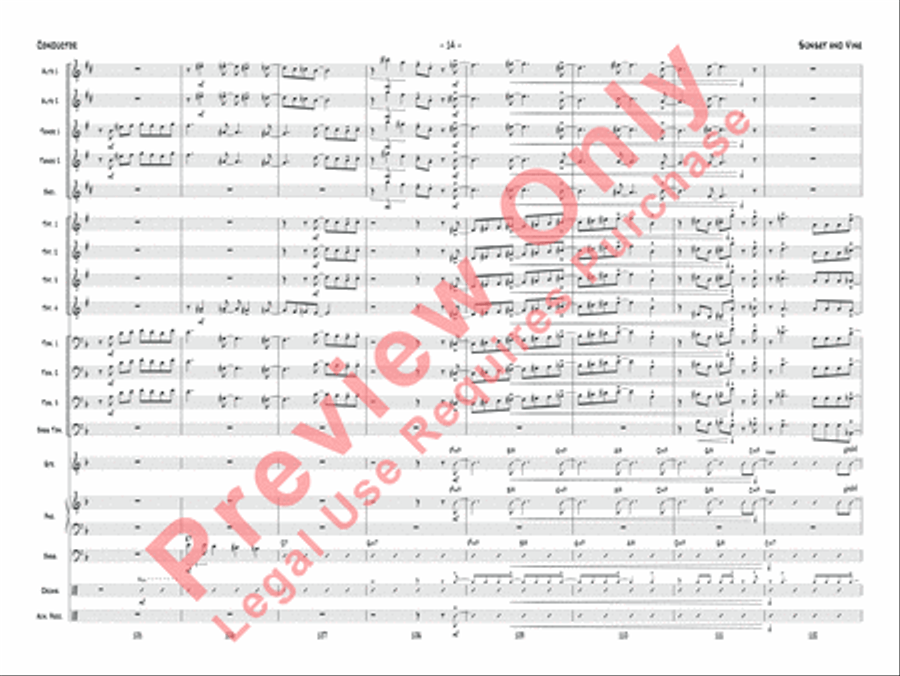 Sunset and Vine Sunset and Vine Jazz Ensemble scores gallery preview page 17