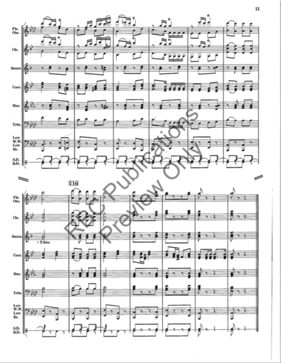 Swedish Folk Marsch (Score) Concert Band scores gallery preview page 12