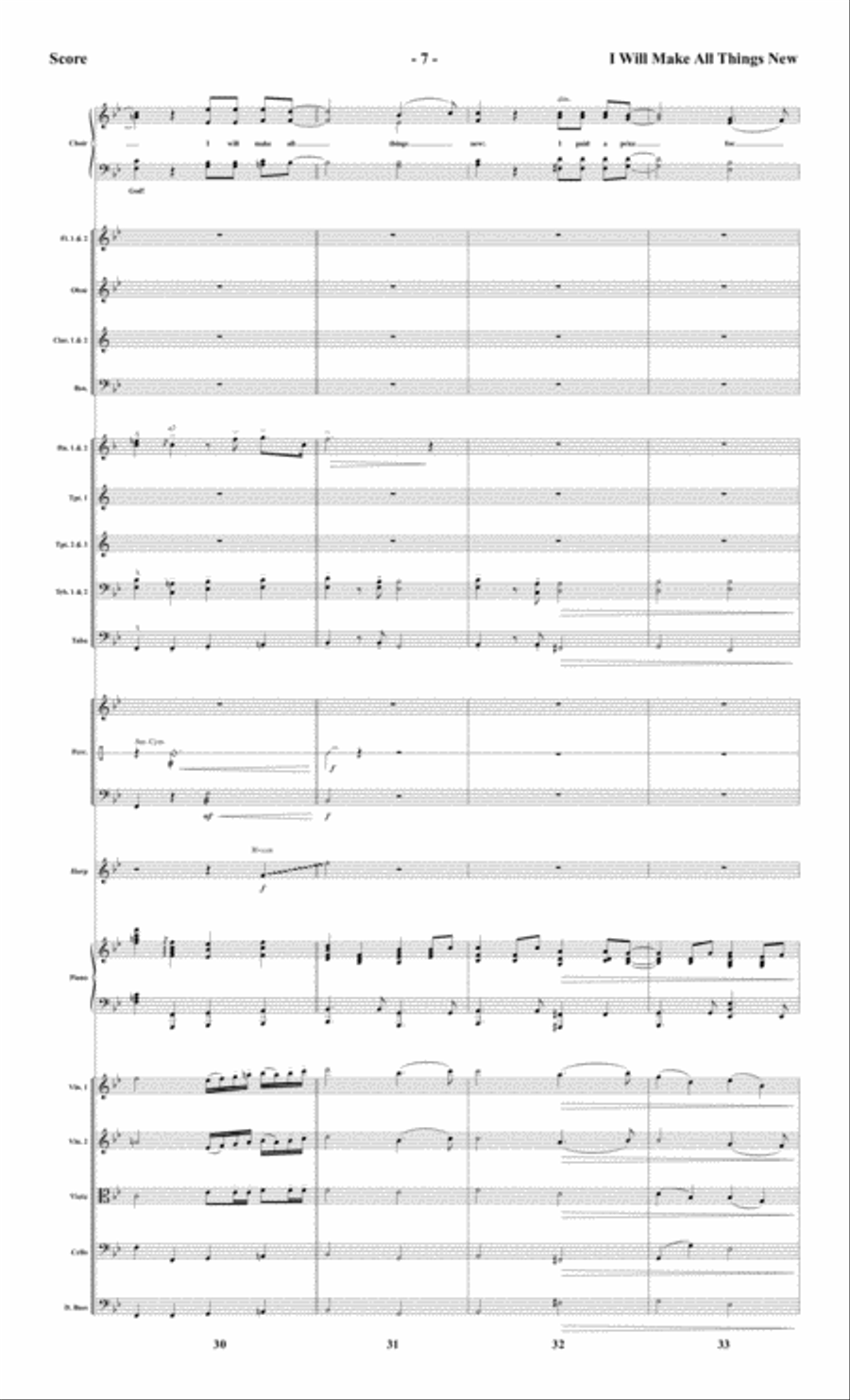 I Will Make All Things New - Orchestral Score and CD with Printable Parts Choir scores gallery preview page 9