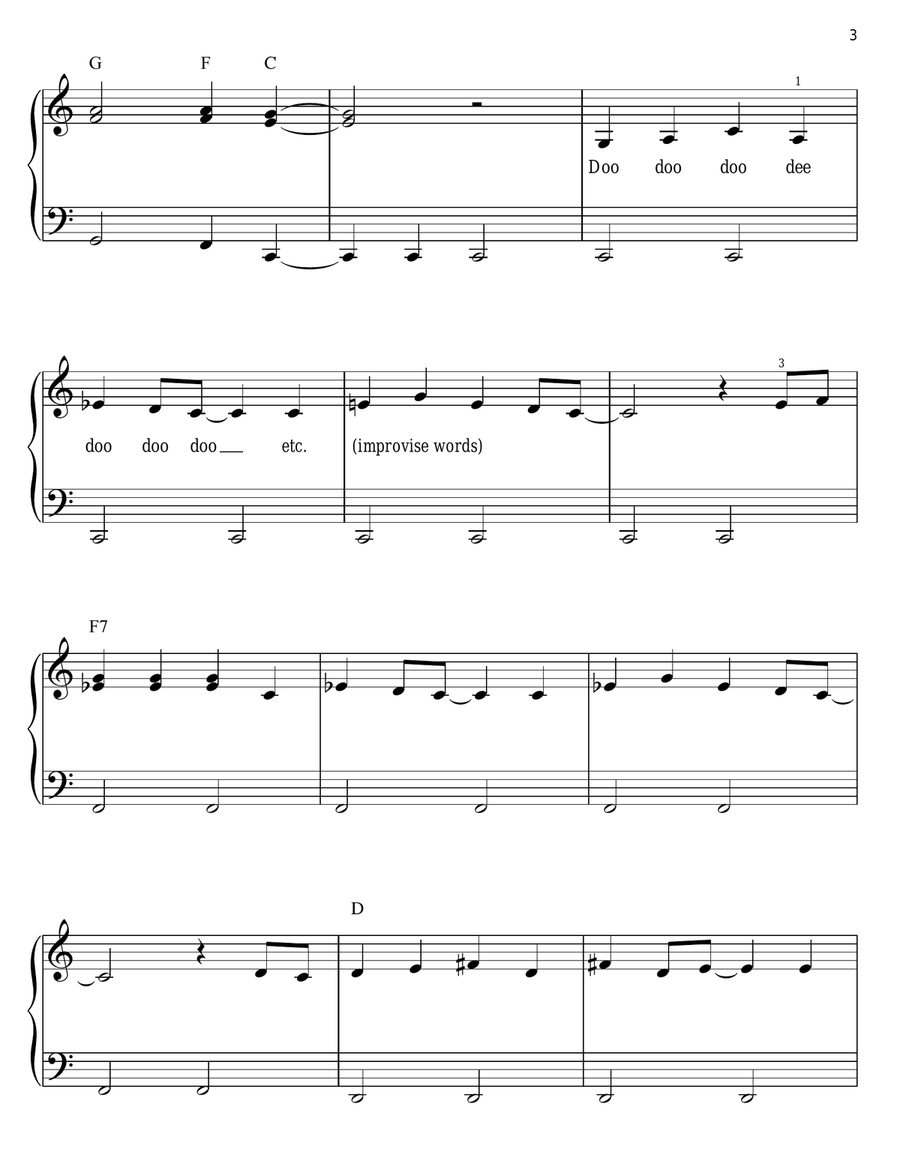 Fraggle Rock Theme Fraggle Rock Theme Easy Piano scores gallery preview page 3