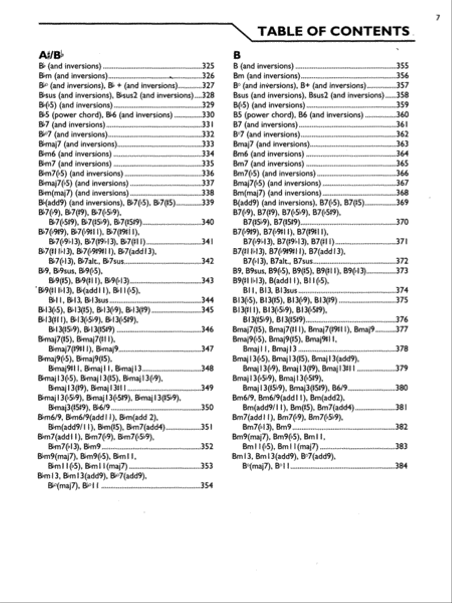 Keyboard Picture Chord Encyclopedia Piano scores gallery preview page 7