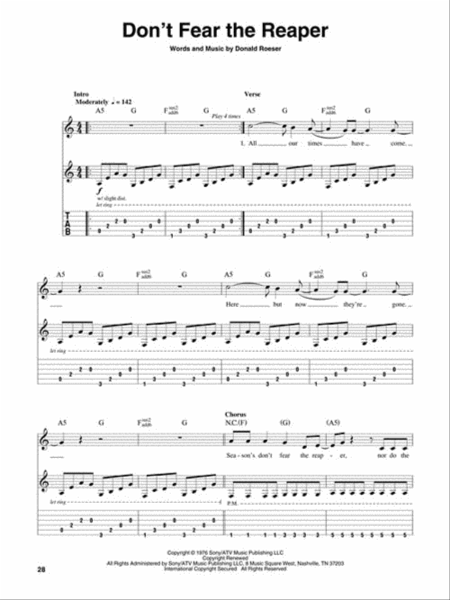 Rock Band Rock Band Guitar Tablature scores gallery preview page 4