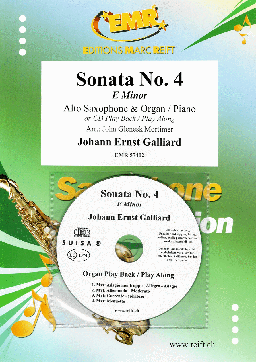 Sonata No. 4 Alto Saxophone scores gallery preview page 1