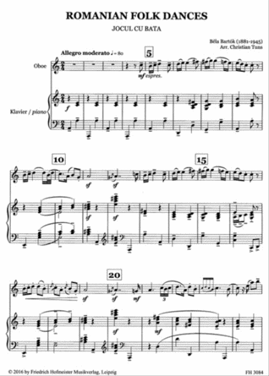 Rumänische Volkstänze Piano scores gallery preview page 2