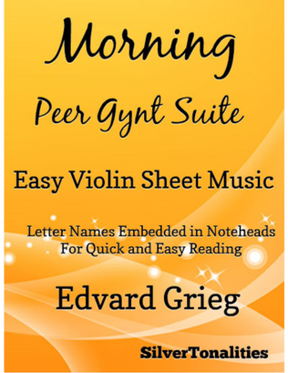 Morning Peer Gynt Suite Easy Violin Sheet Music