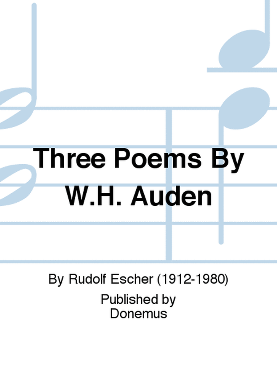 Three Poems By W.H. Auden