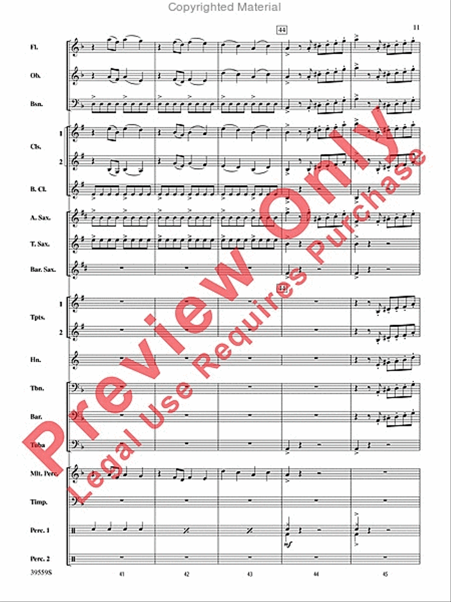 Wizards in Winter Concert Band scores gallery preview page 11