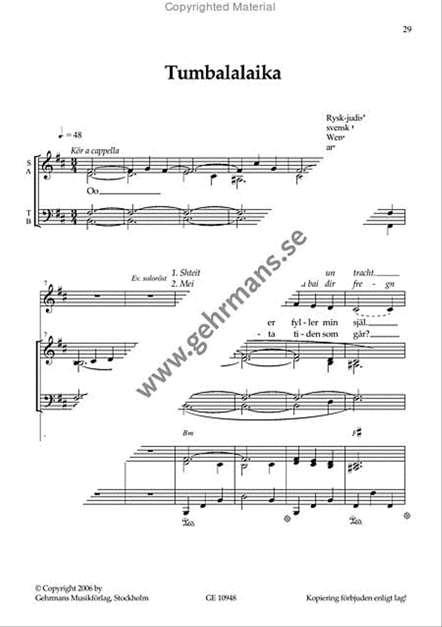 Kom och sjung en visa 4-Part scores gallery preview page 8