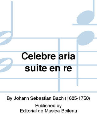Book cover for Celebre aria suite en re