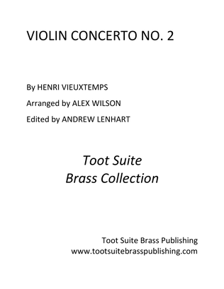Book cover for Violin Concerto No. 2 (for trumpet and piano)