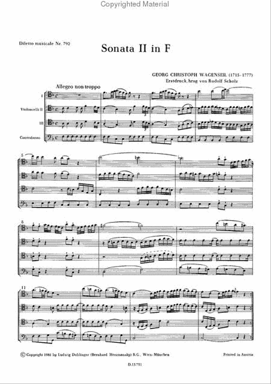 Sonate 2 F-Dur Score and Part scores gallery preview page 2