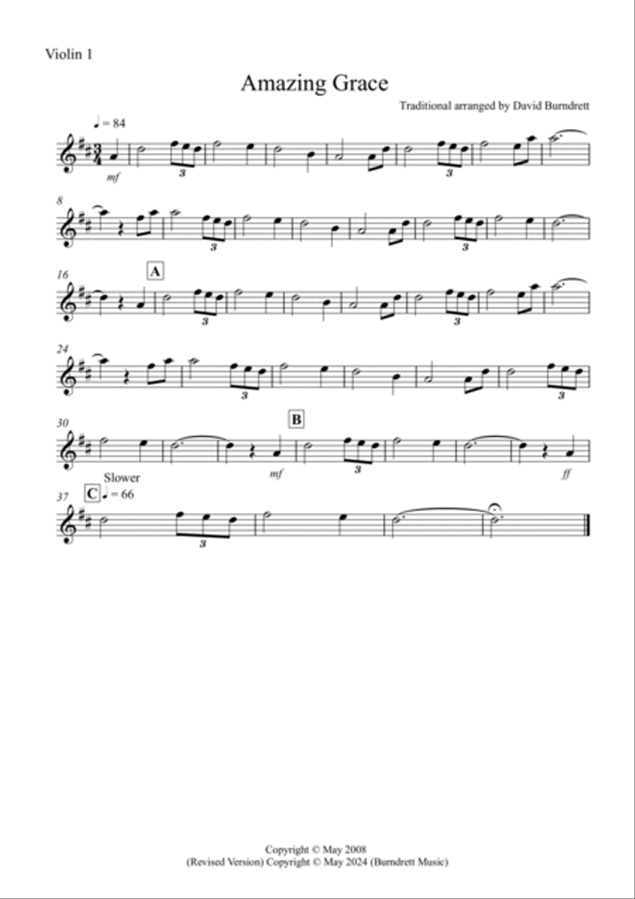 Amazing Grace for String Orchestra String Orchestra scores gallery preview page 4