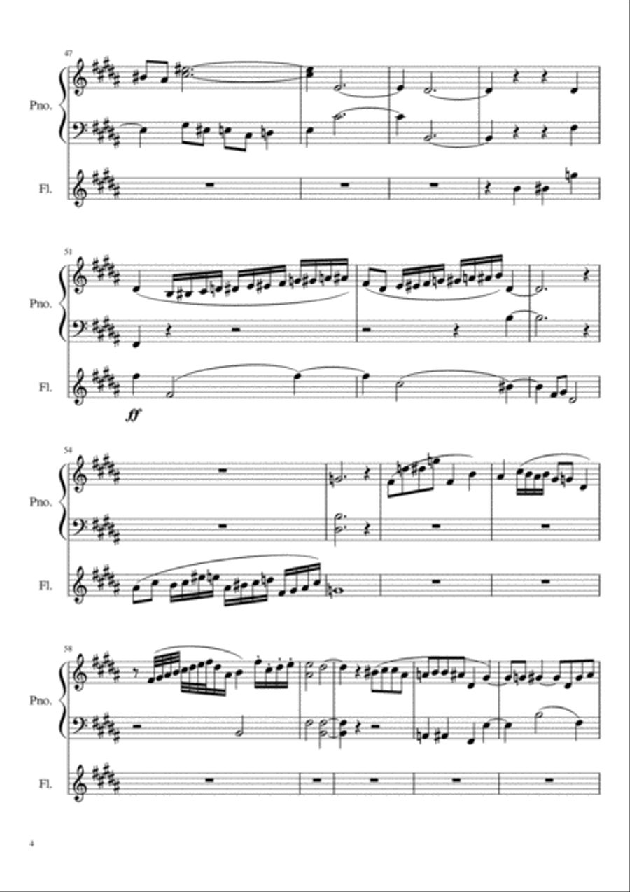 SKY IS VIOLET - A PIANO AND FLUTE DUO Small Ensemble scores gallery preview page 4