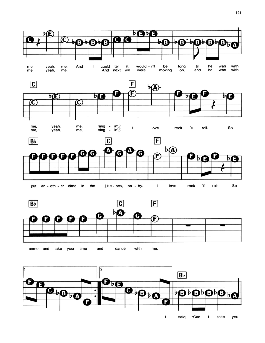 I Love Rock 'N Roll Electronic Keyboard scores gallery preview page 2