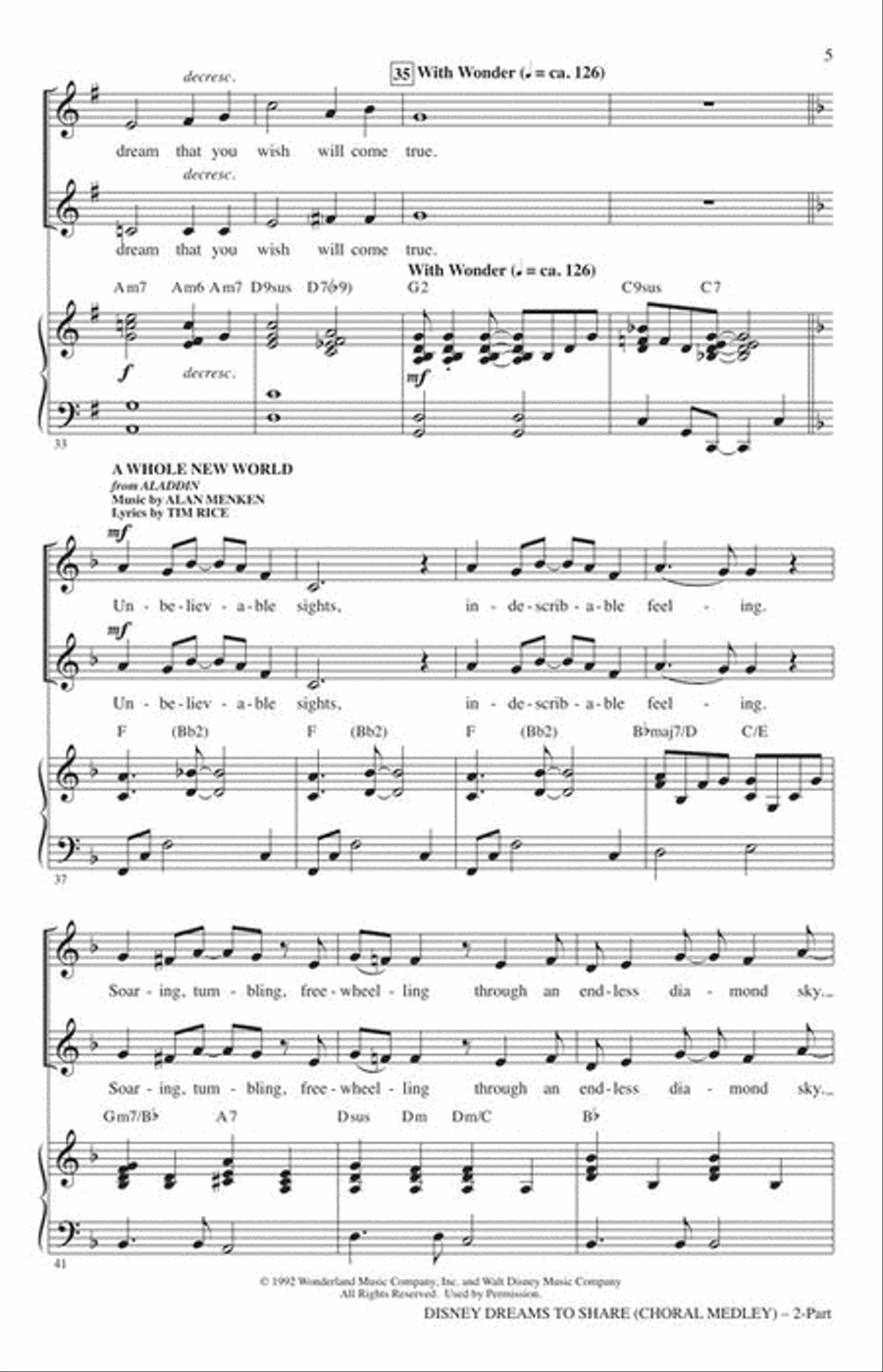 Disney Dreams to Share Disney Dreams to Share 2-Part scores gallery preview page 4