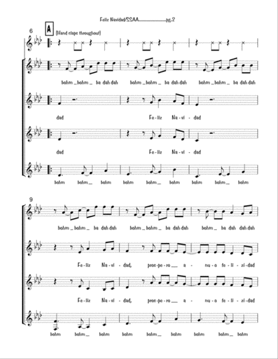 Feliz Navidad SSAA scores gallery preview page 2