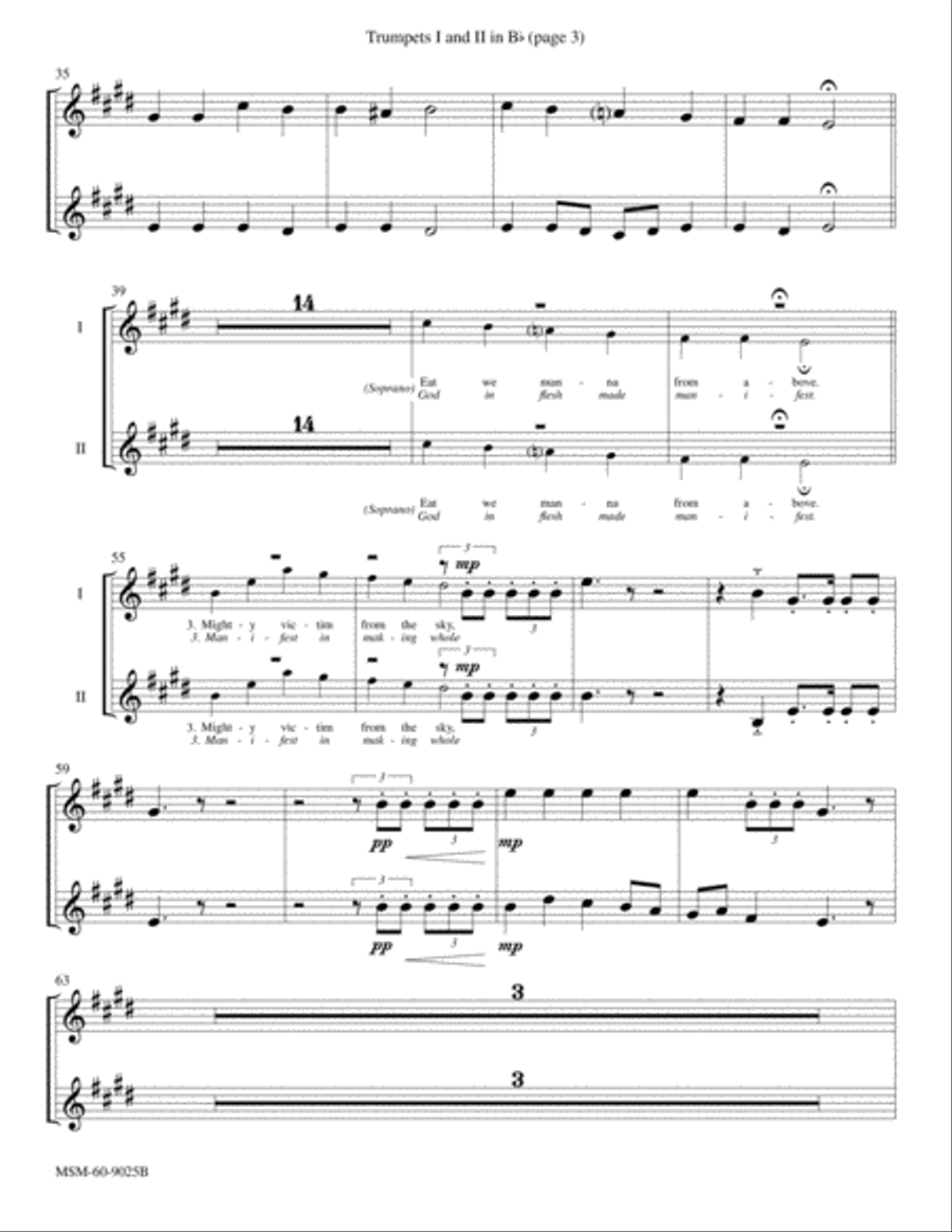 At the Lamb's High Feast We Sing Songs of Thankfulness and Praise Choir scores gallery preview page 3