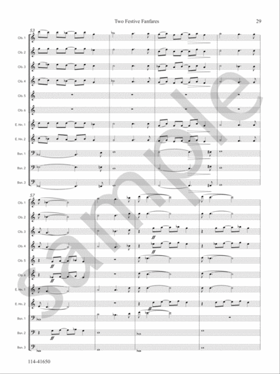 Two Festive Fanfares Chamber Music scores gallery preview page 18